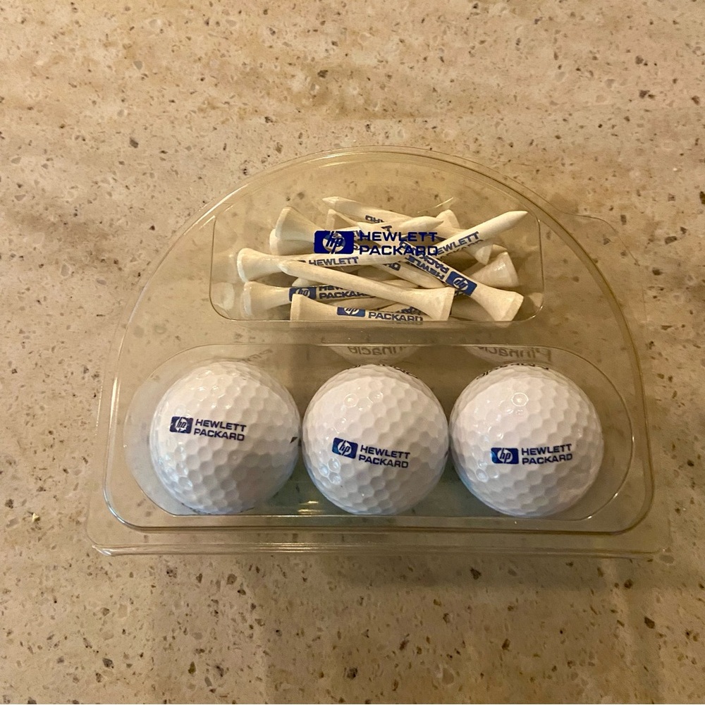 Pinnacle 2 Hewlett-Packard Vintage Golf Balls and Tees Promo Set Y2K